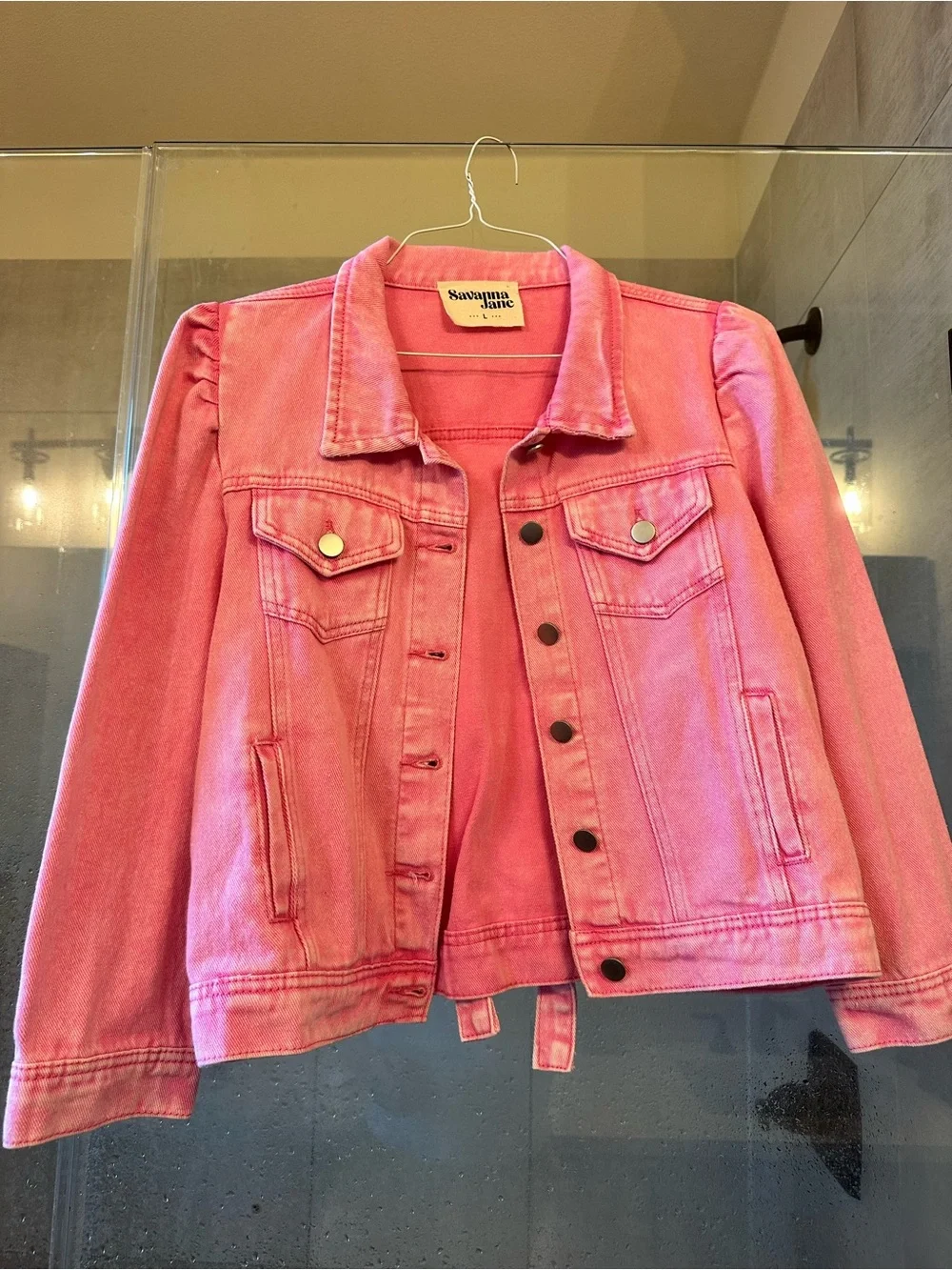 Savannah Jane Pink Denim Jacket